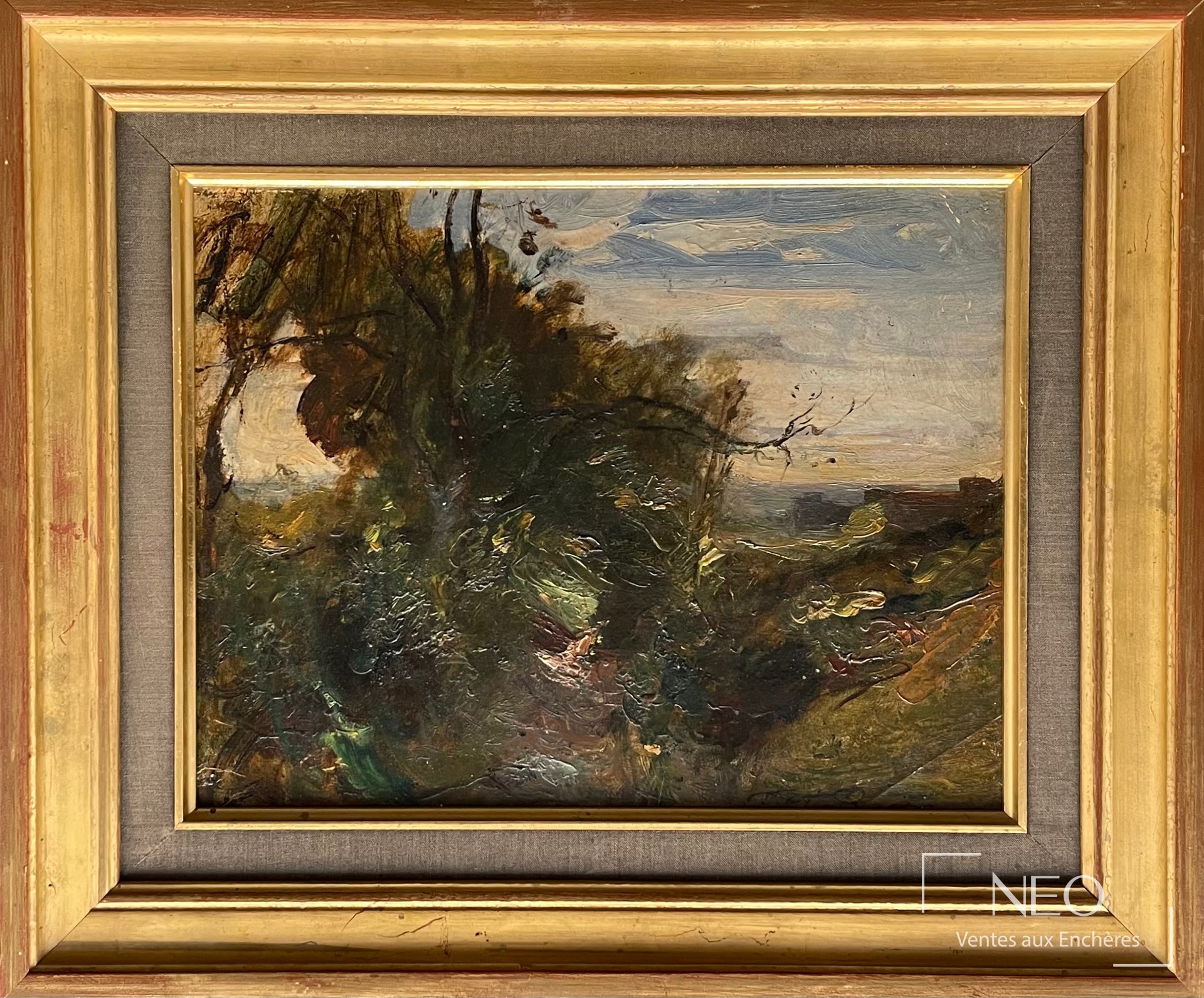 François-Auguste Ravier, Paysage forestier, huile sur toile