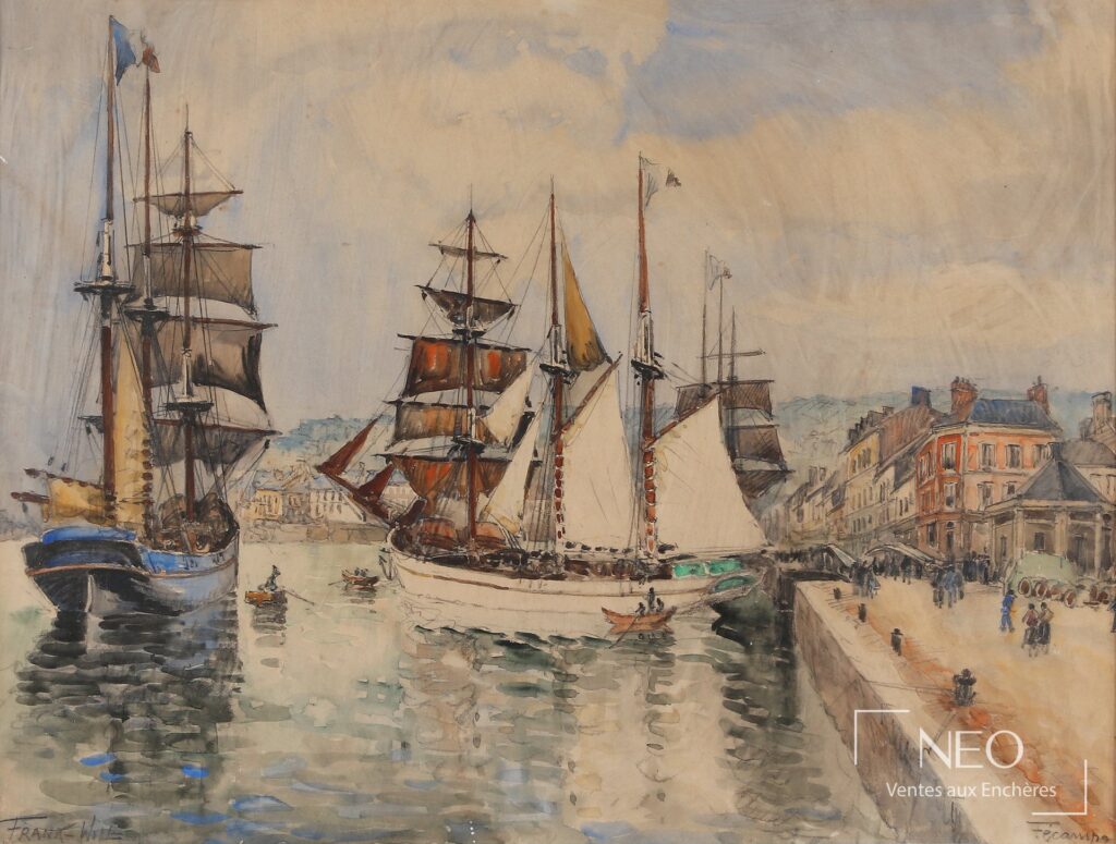 Vue du port de Fécamp par Frank-Will