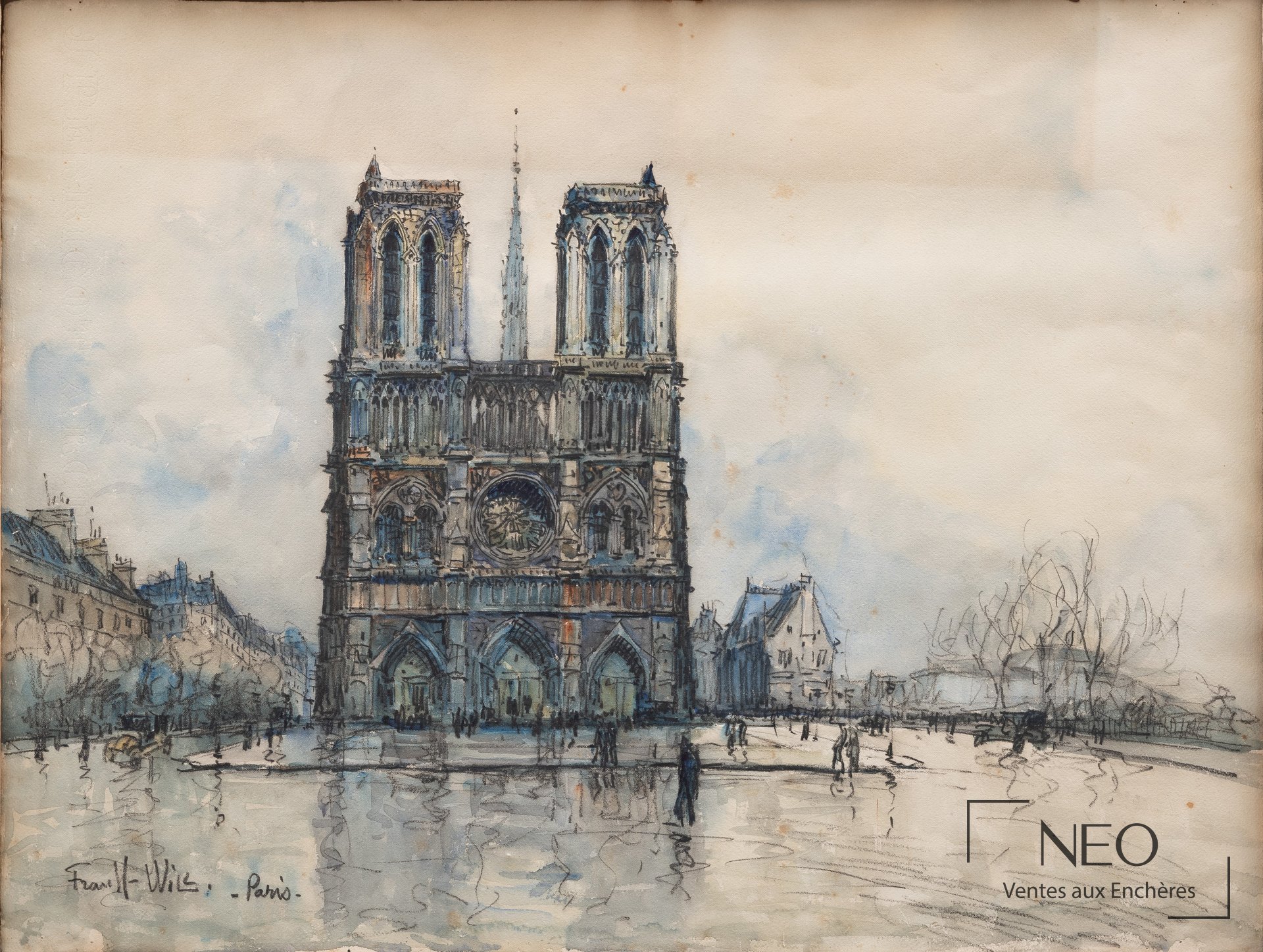 Vue de la cathédrale Notre-Dame de Paris
