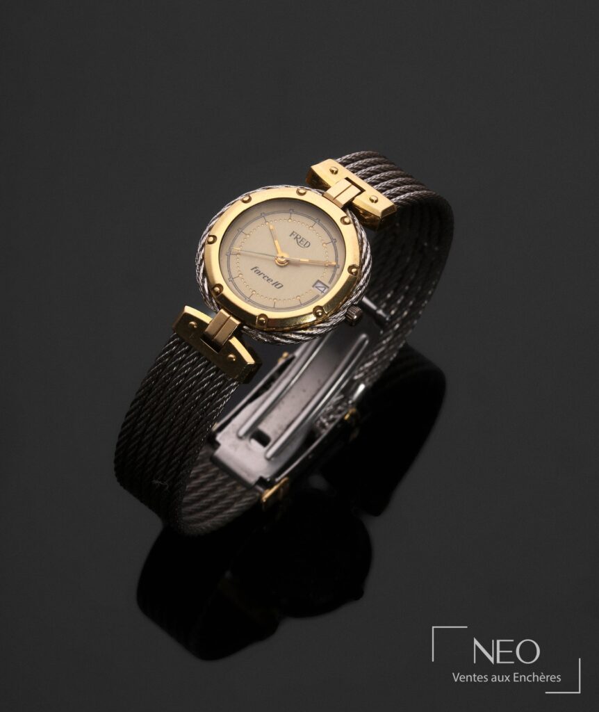 Montre FRED Force 10 en acier et or jaune