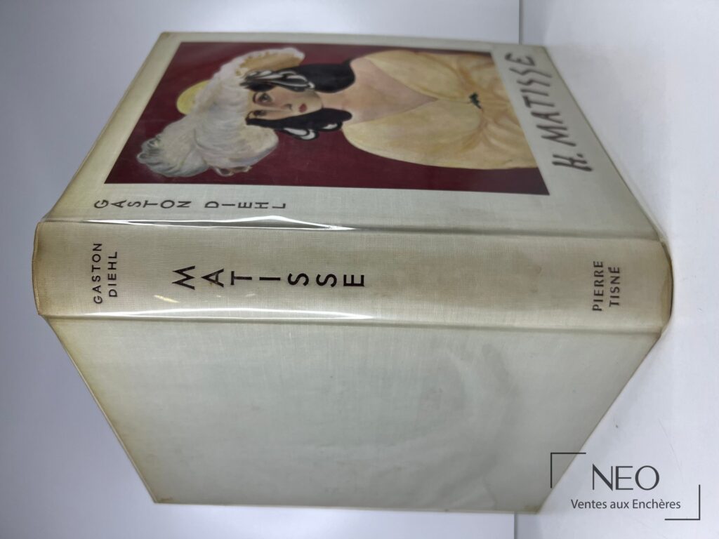 Couverture rigide en tissu d’un livre de Gaston Diehl sur Henri Matisse