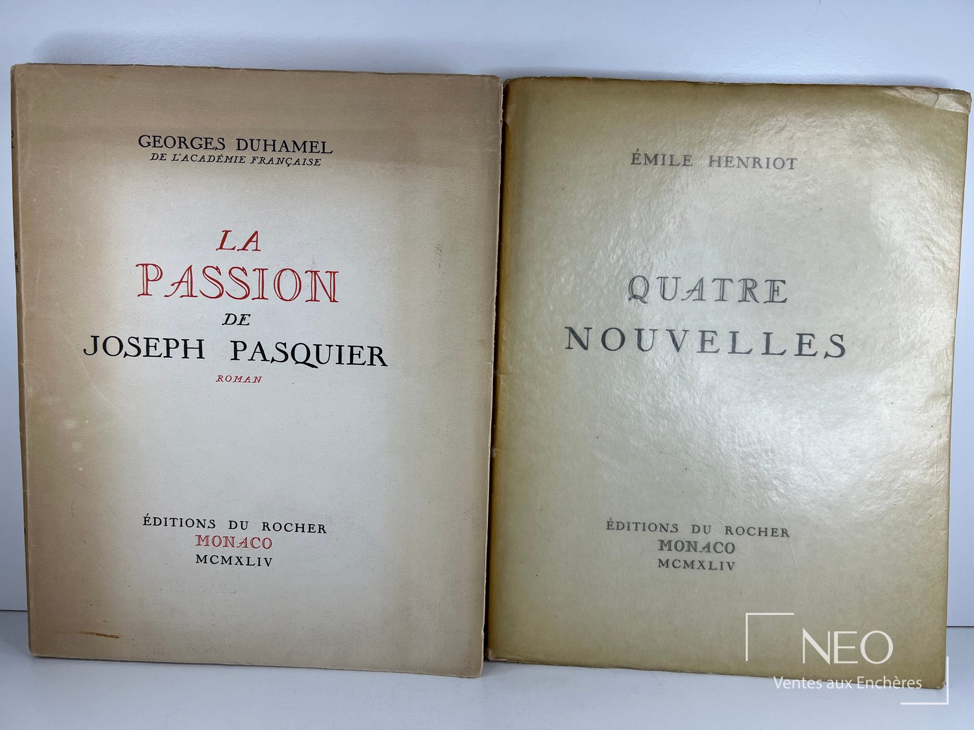 Deux pages de titre de La passion de Joseph Pasquier et Quatre Nouvelles