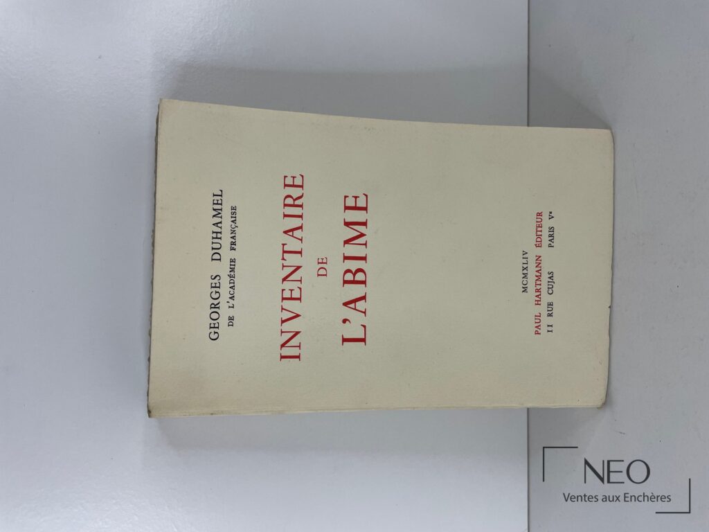 Couverture de L'inventaire de l'abîme de Georges Duhamel