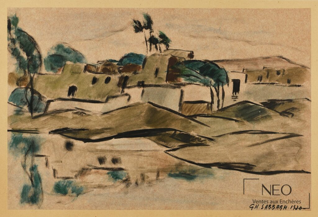 Vue de village de Georges Hanna Sabbagh