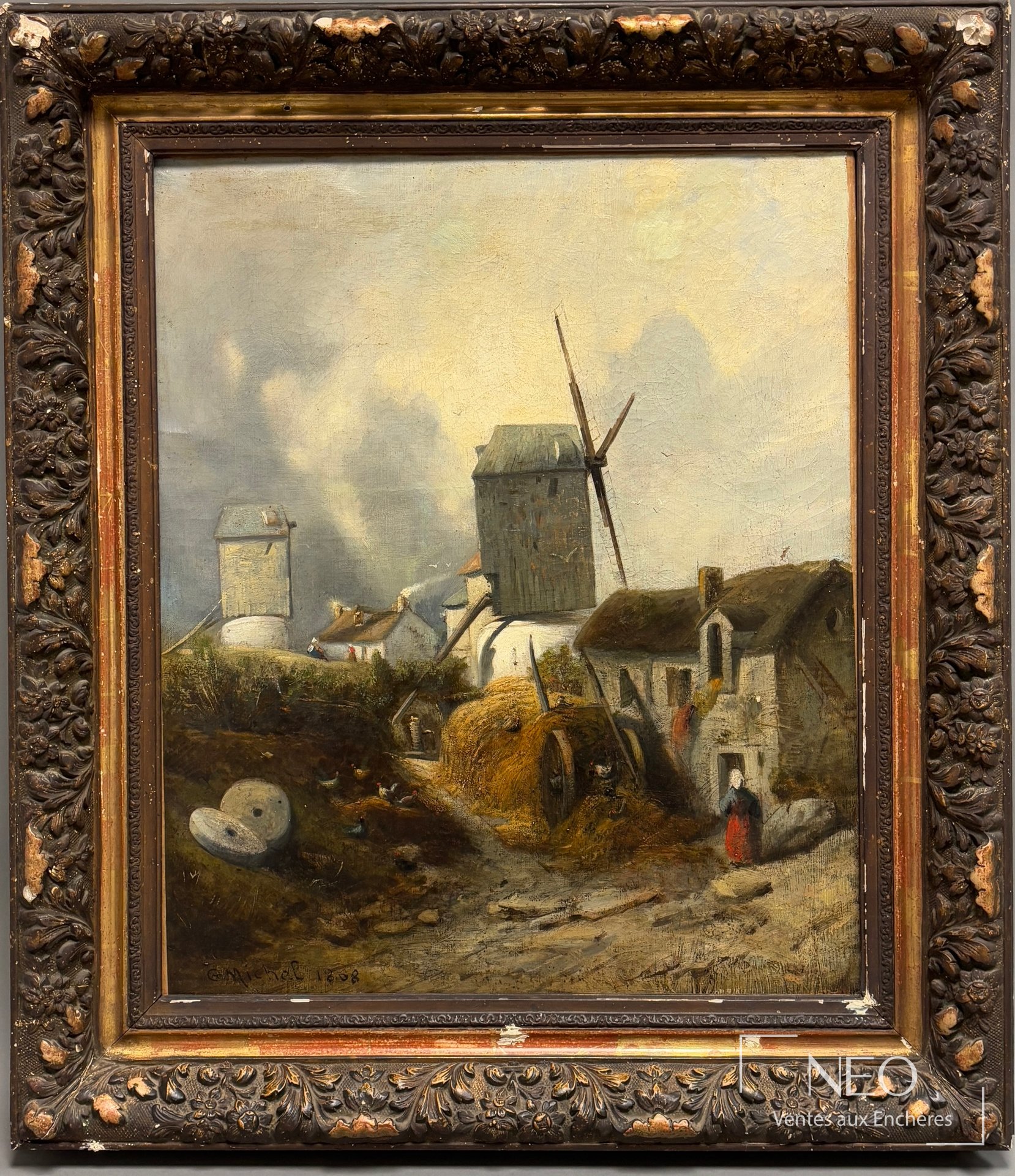 Tableau de Georges Michel représentant un moulin à vent