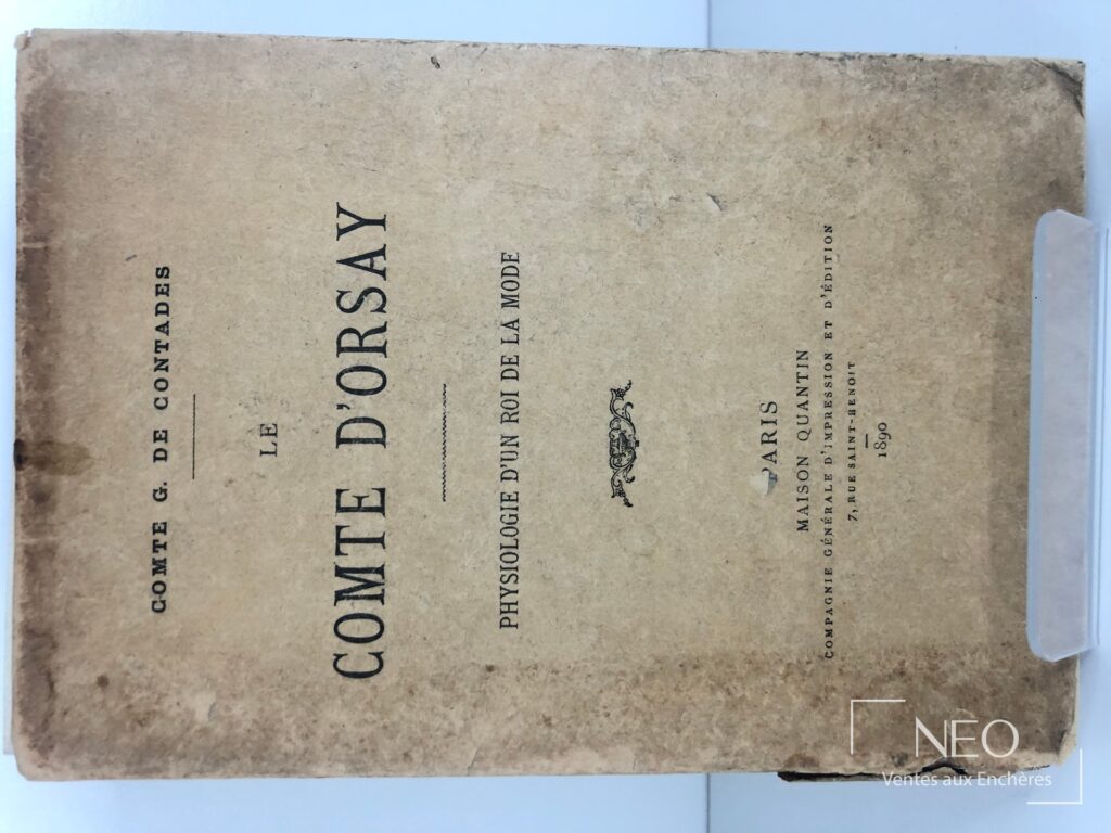 Couverture brunie du livre Le Comte d'Orsay de Gérard de Contades