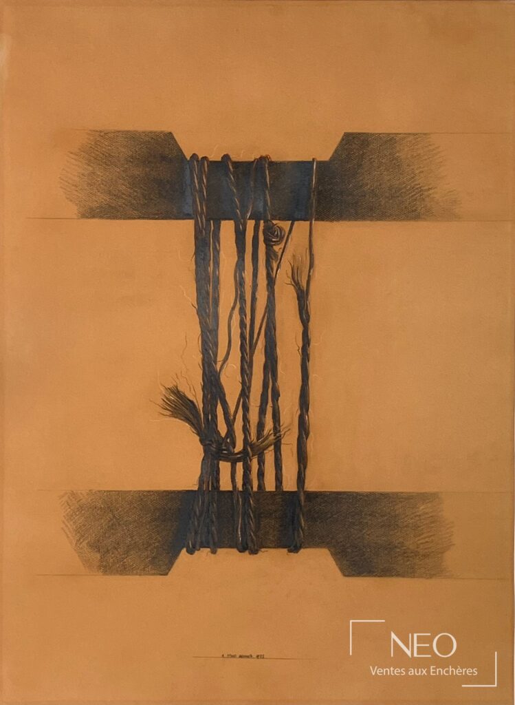 Dessin de Gérard Titus-Carmel sur papier teinté