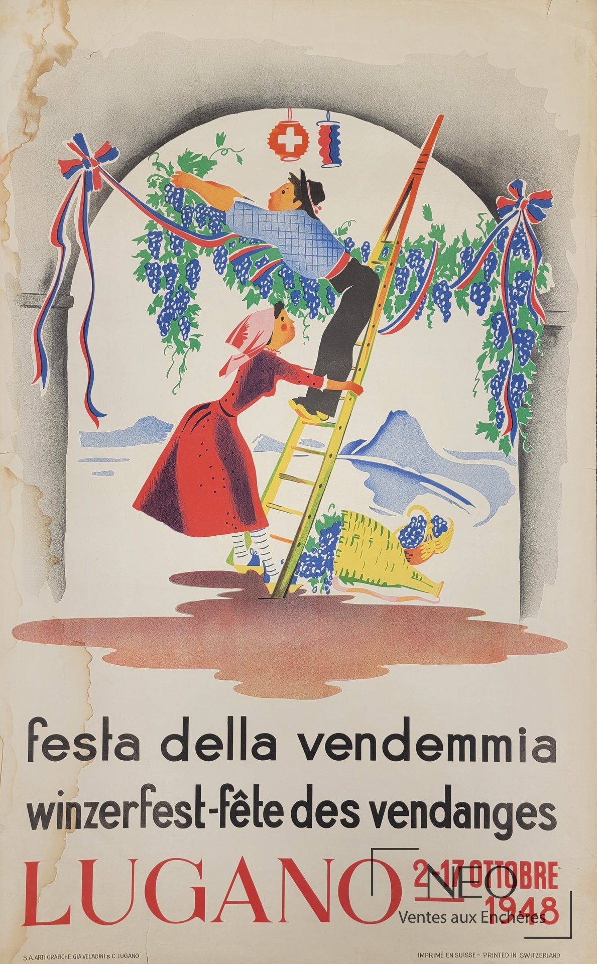 Affiche de Già Velladini pour Lugano