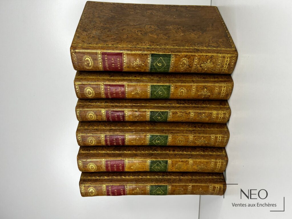 Six volumes reliés en veau marbré