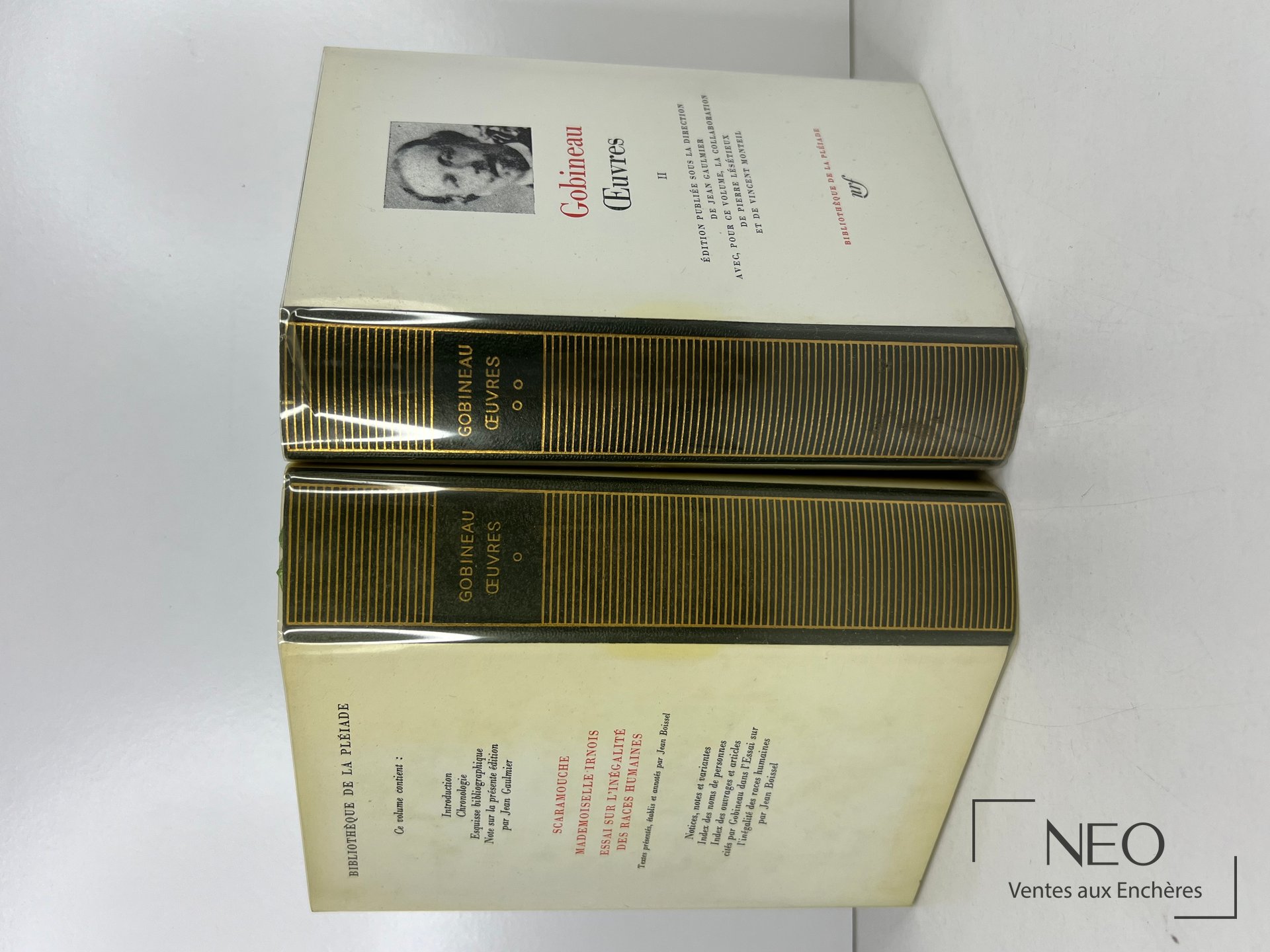 Gobineau, Oeuvres, édition Gallimard, reliure éditeur, 1982