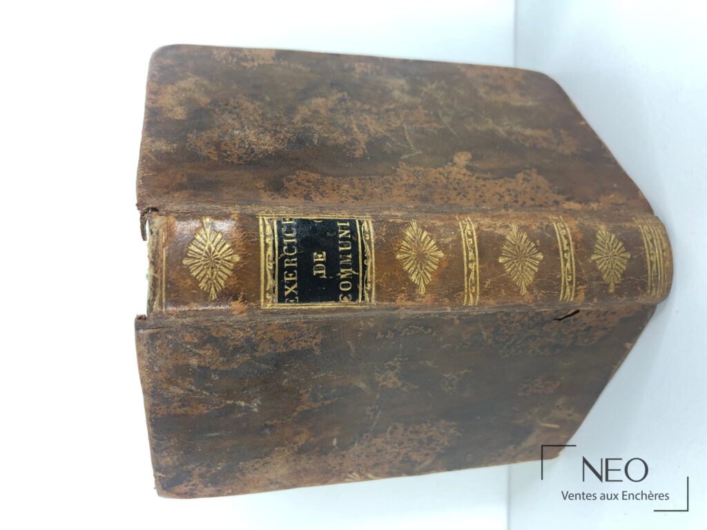 Dos d'un livre ancien en basane brune