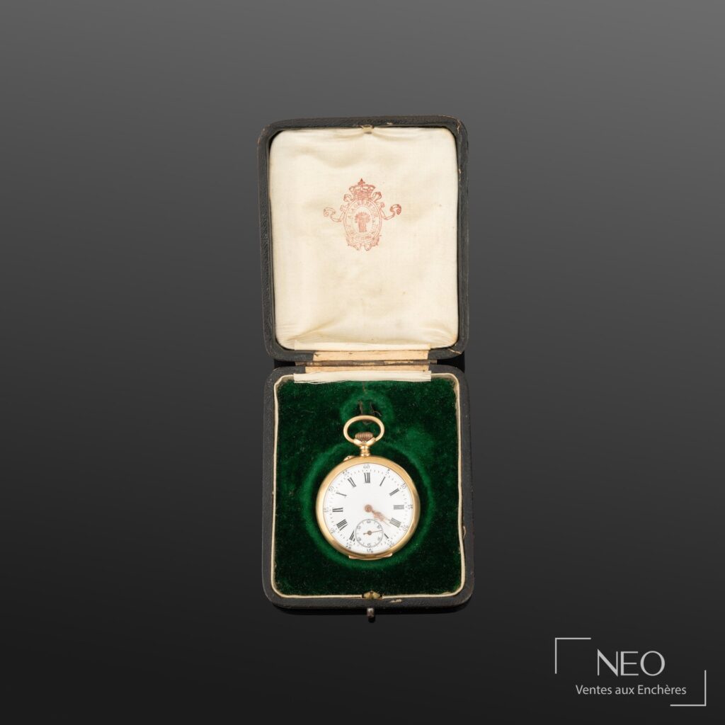 Montre à gousset H. Chapus dans son écrin ouvert