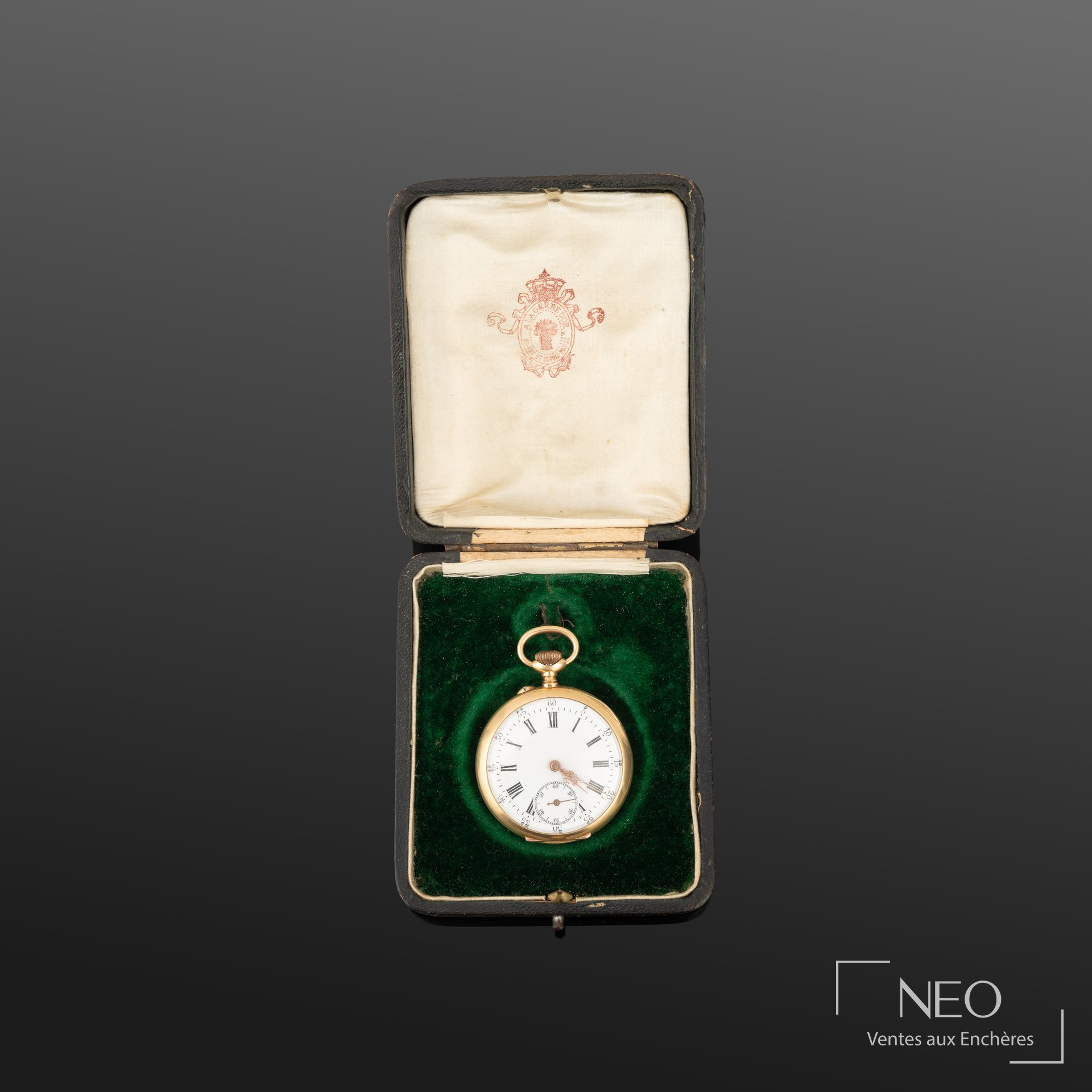 Montre à gousset H. Chapus dans son écrin ouvert