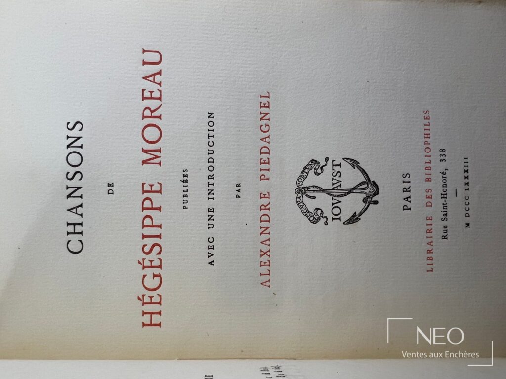 Couverture de Chansons de Hégésippe Moreau