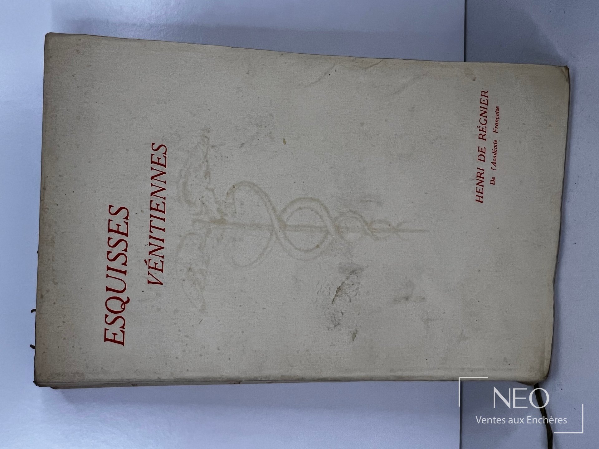 Couverture souple d'Esquisses vénitiennes de Henri de Régnier