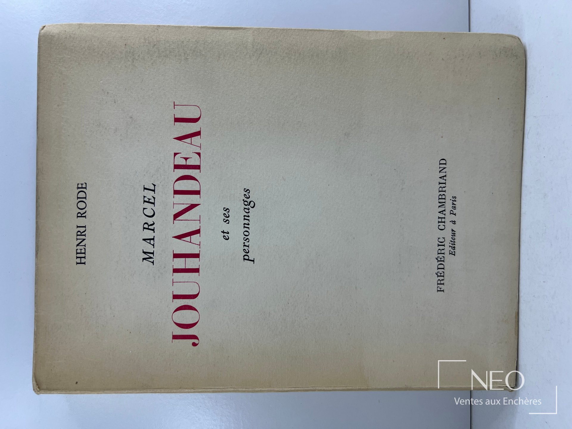 Couverture de Marcel Jouhandeau et ses personnages de Henri Rode.