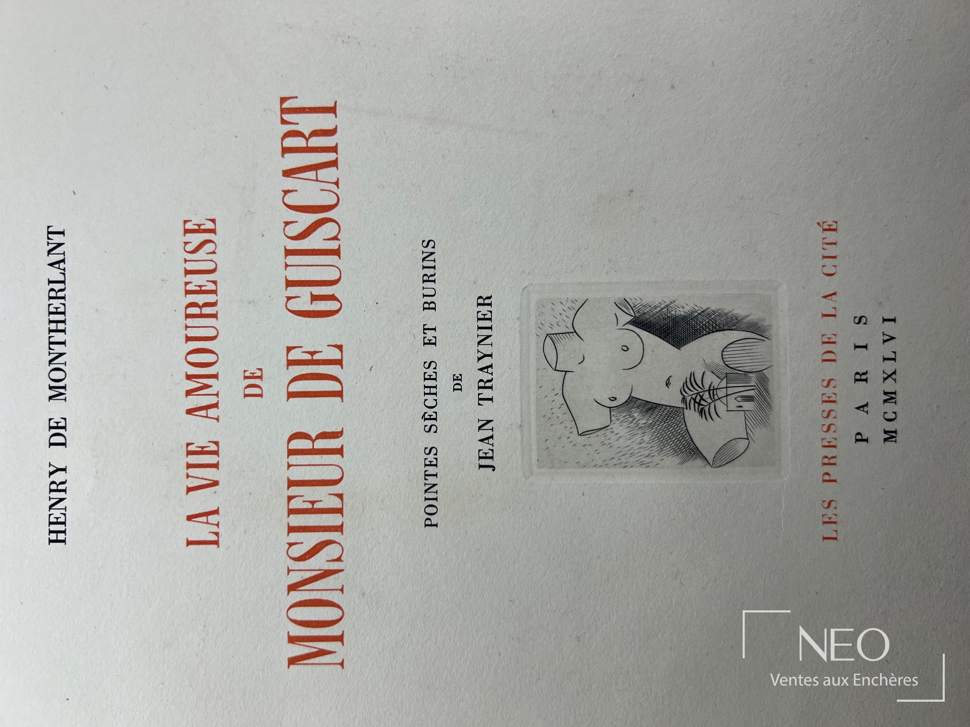 Couverture du livre La vie amoureuse de Monsieur de Guiscart de Henry de Montherlant