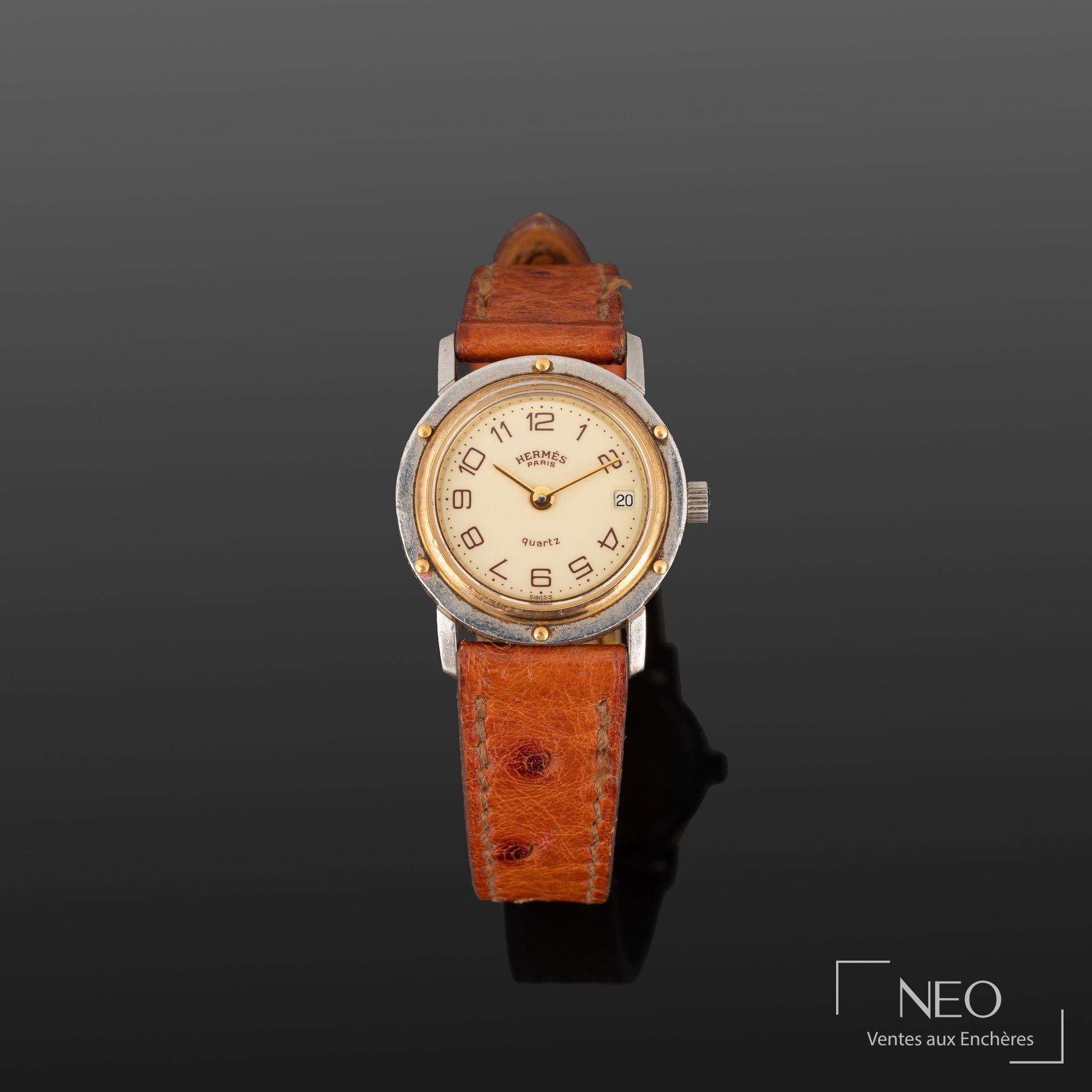 Montre Hermès Clipper vue de face