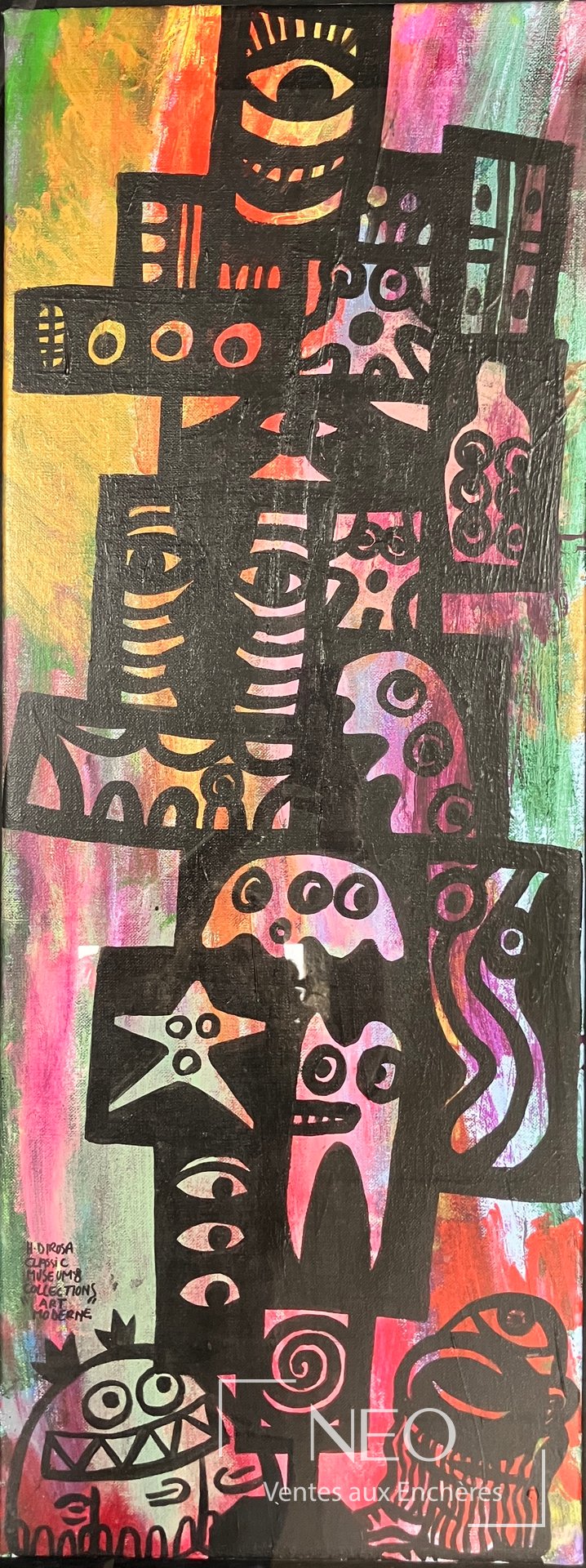 Hervé Di Rosa, art moderne, acrylique sur toile signée