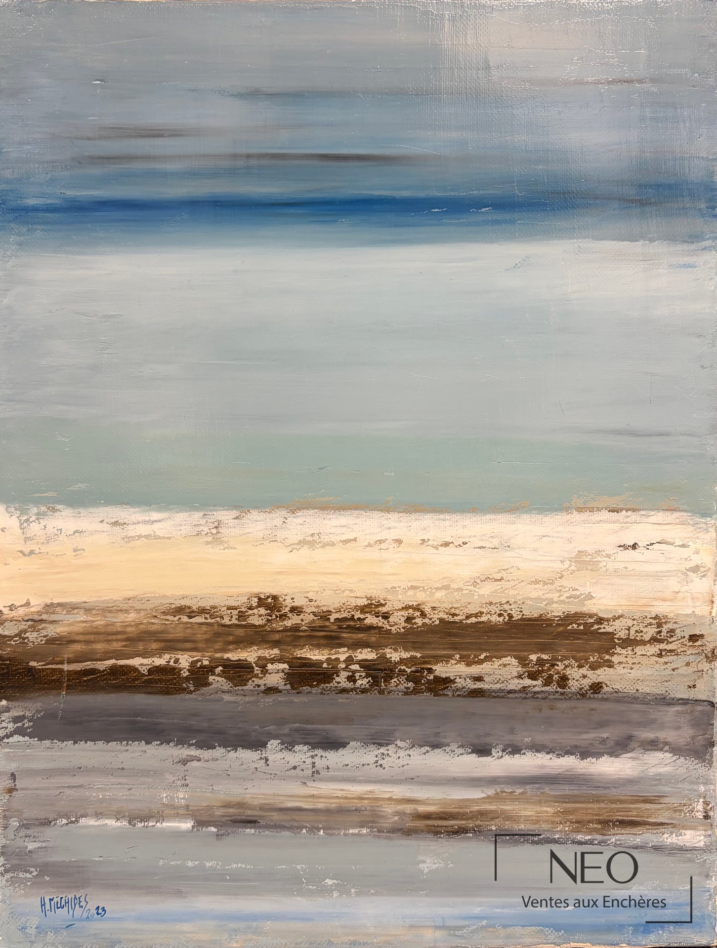 Huile sur toile abstraite de Hervé Megaides