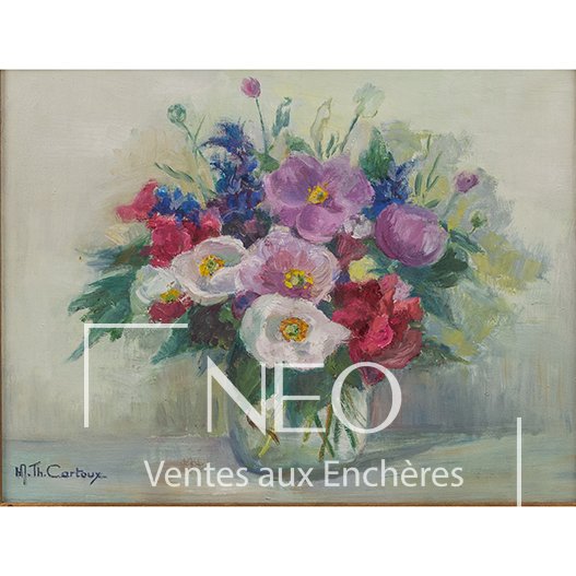 Nature morte aux pensées de HJ. Th. Cartoux