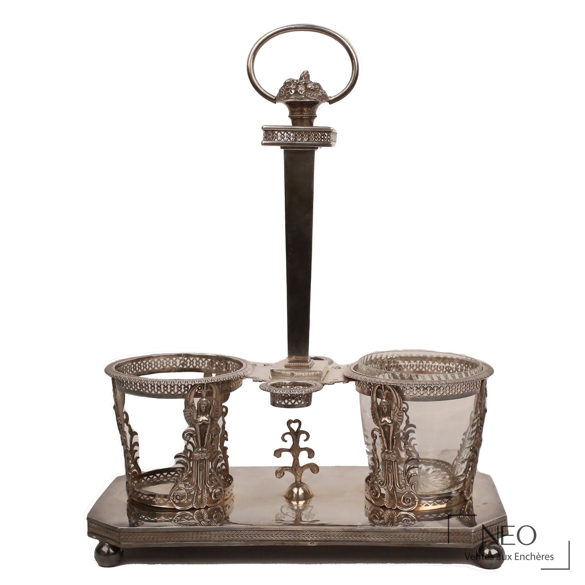 Huilier vinaigrier en argent, Paris, 1798-1809
