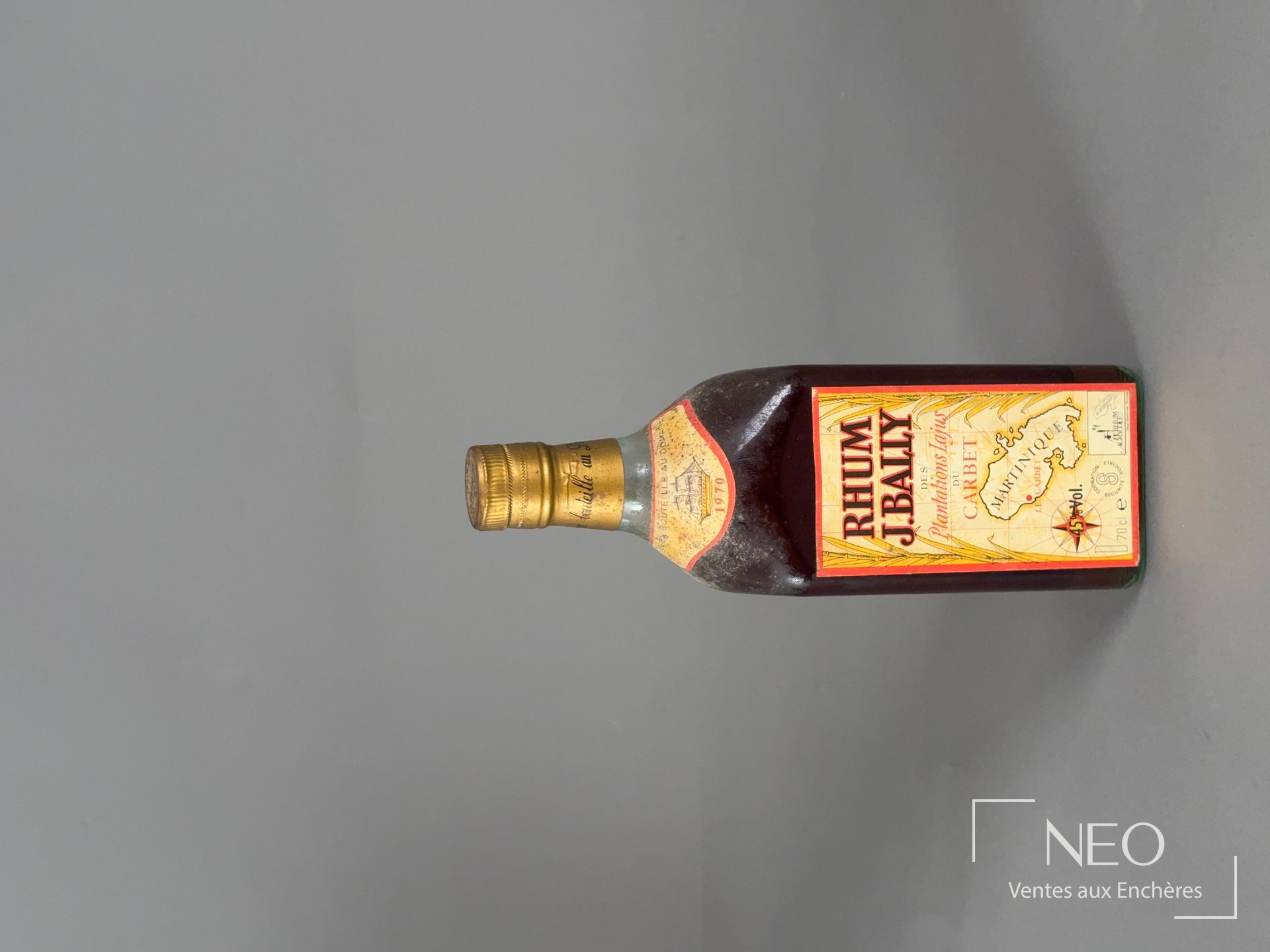 J. Bally des Plantations Lajus du Carbet, rhum de Martinique 1970