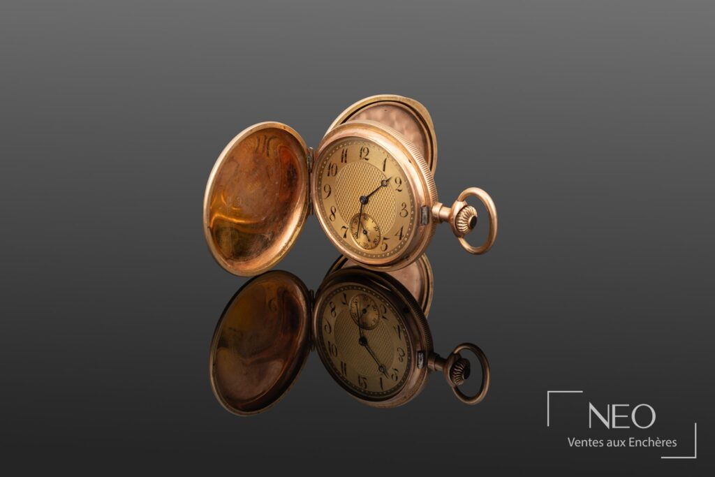 Montre à gousset J.J. Badollet ouverte