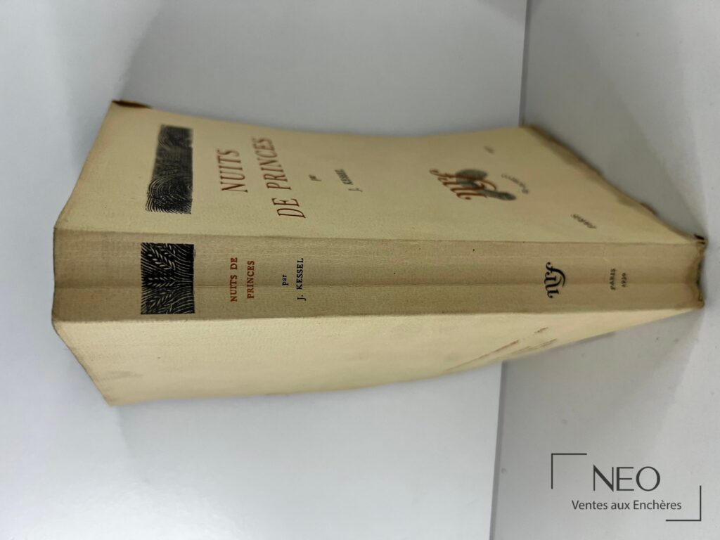 Exemplaire broché de Nuits de princes de J. Kessel