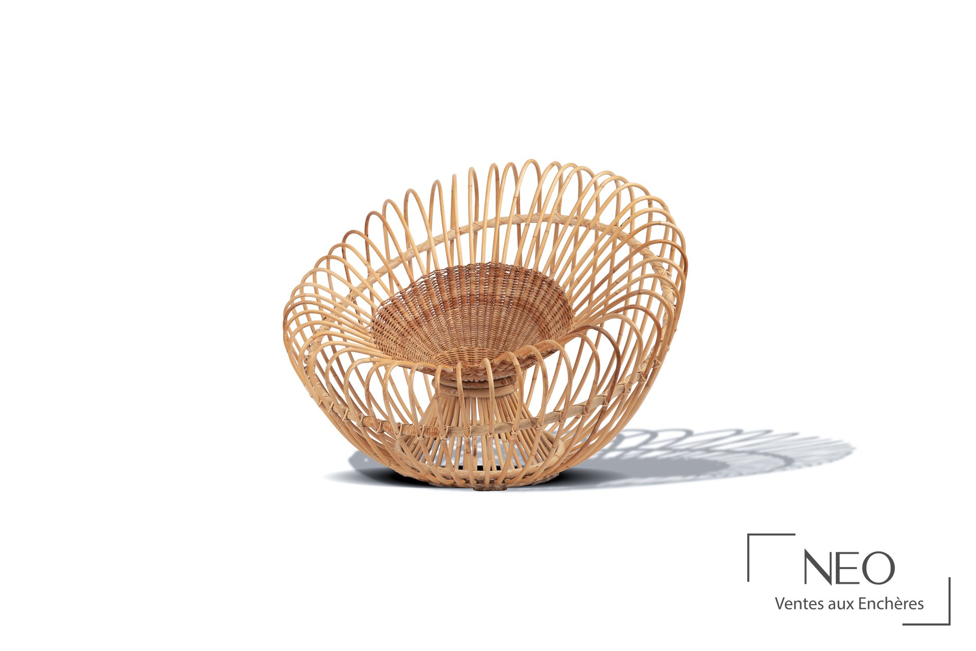Fauteuil Soleil en rotin tressé