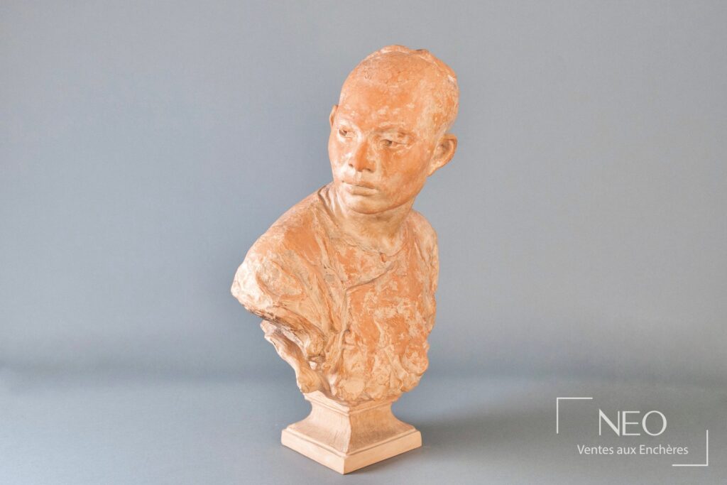 Buste en terre cuite de Le Chinois par Jean-Baptiste Carpeaux