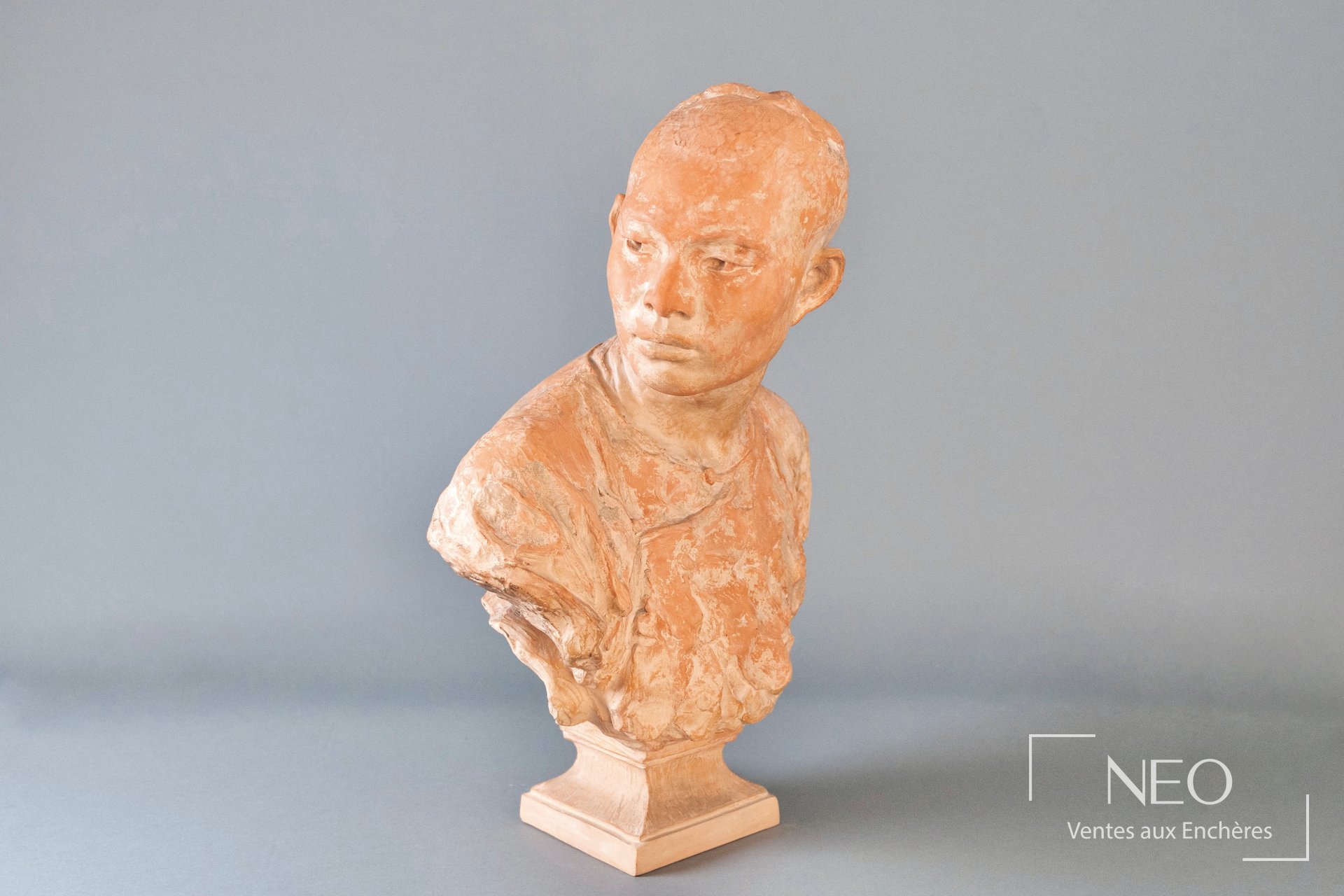 Buste en terre cuite de Le Chinois par Jean-Baptiste Carpeaux