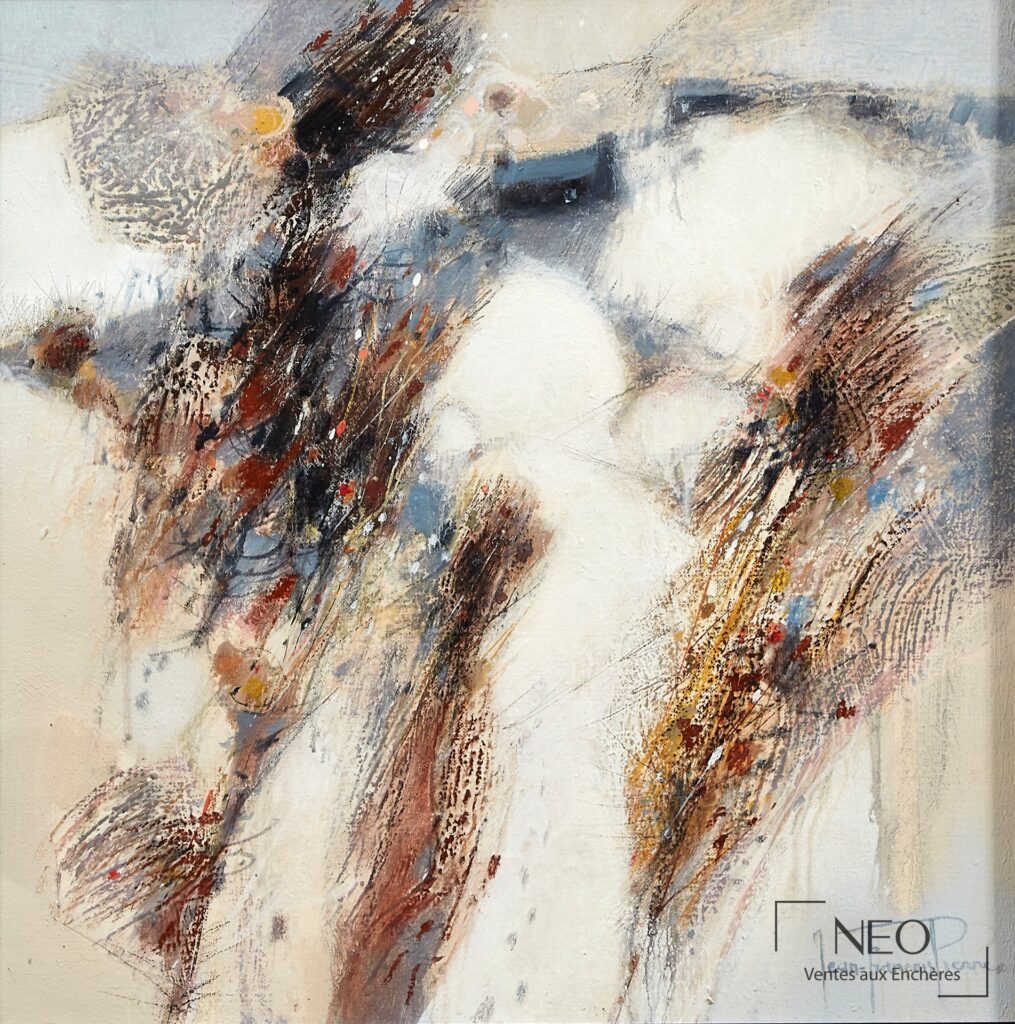 Composition abstraite aux tons blancs