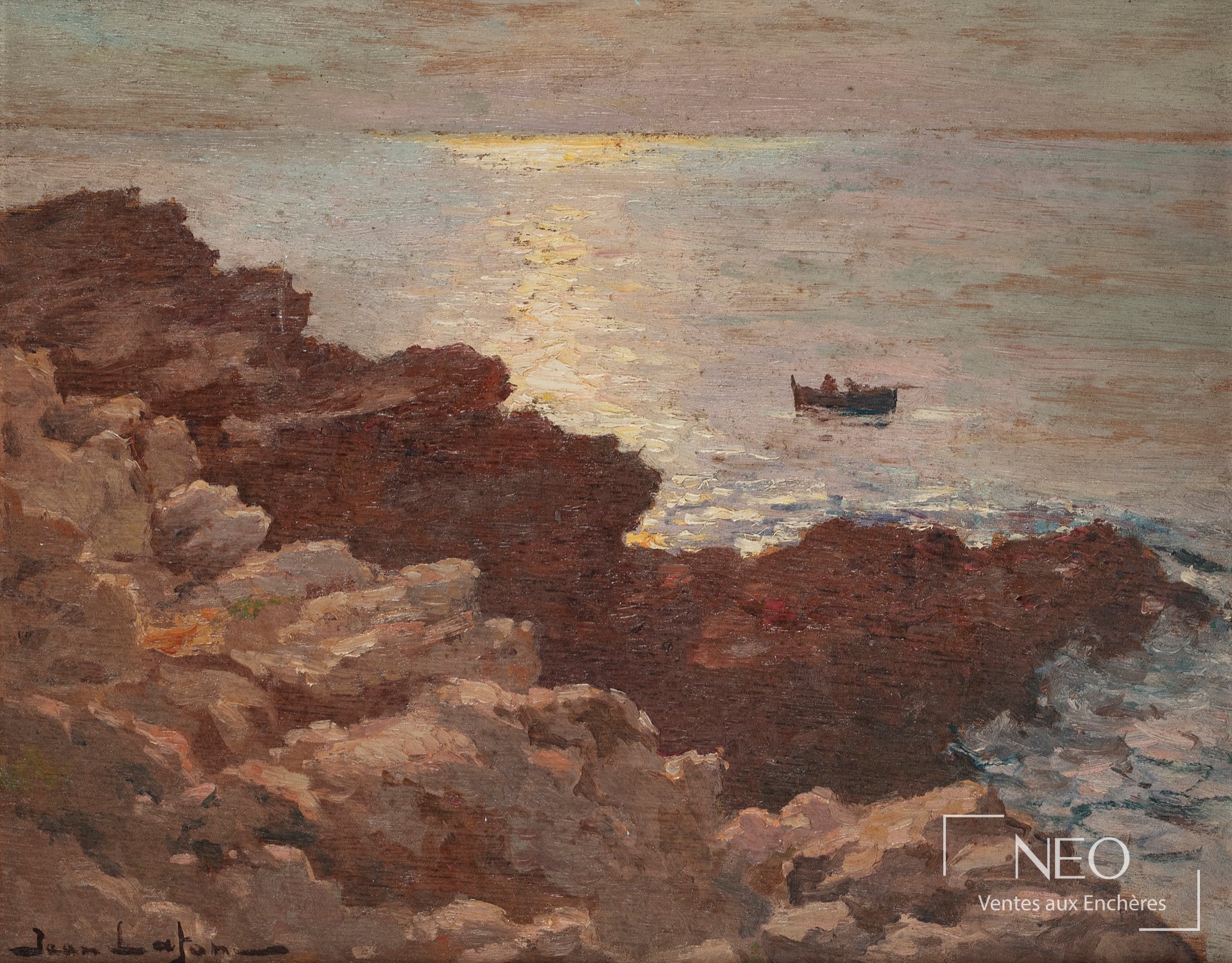 Bord de mer rocheux de Jean LAFON dit KEULEYAN