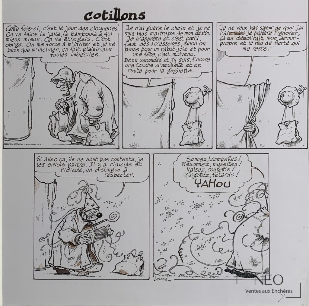 Planche de bande dessinée Cotillons de Jean Marc Lelong