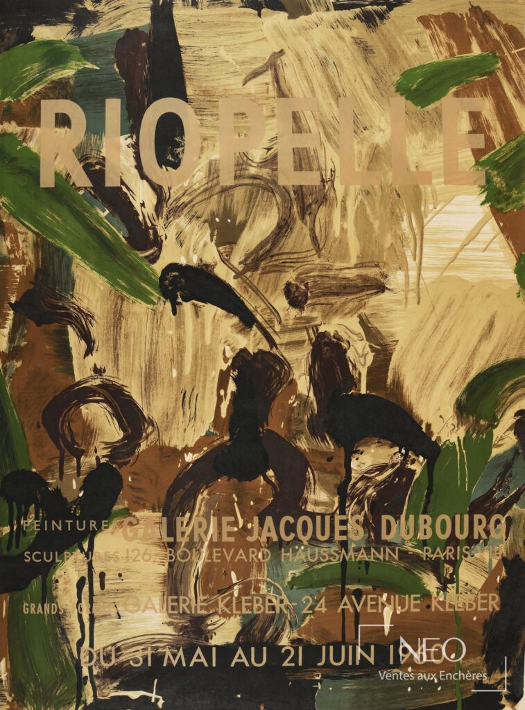 Affiche d'exposition abstraite de Jean-Paul Riopelle