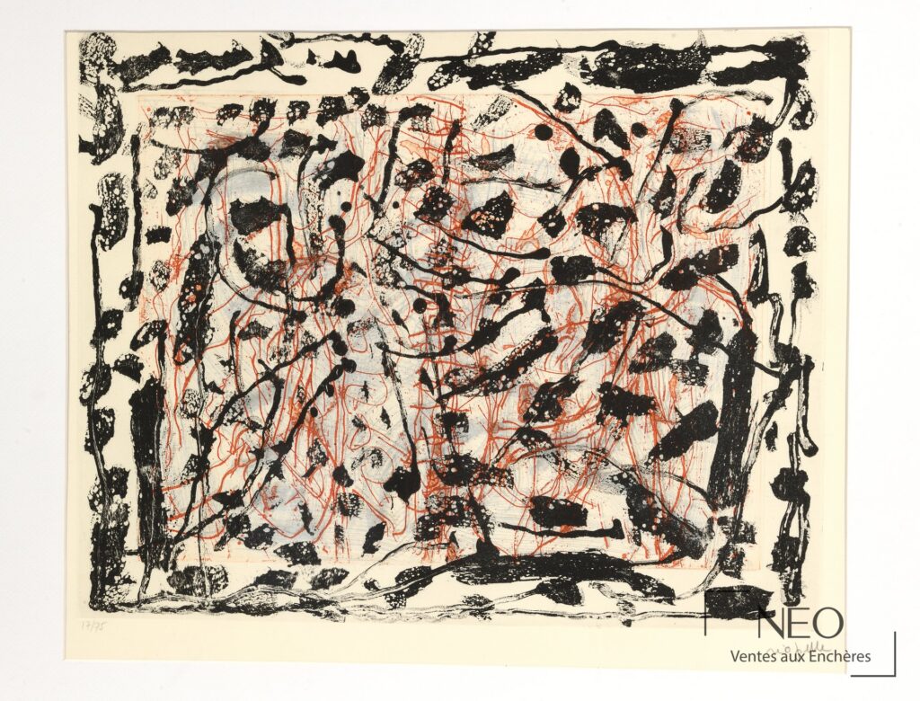 Eau-forte abstraite de Jean-Paul Riopelle