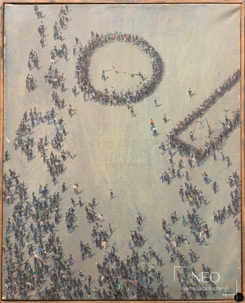 Huile sur toile abstraite de Jean-Pierre Stora