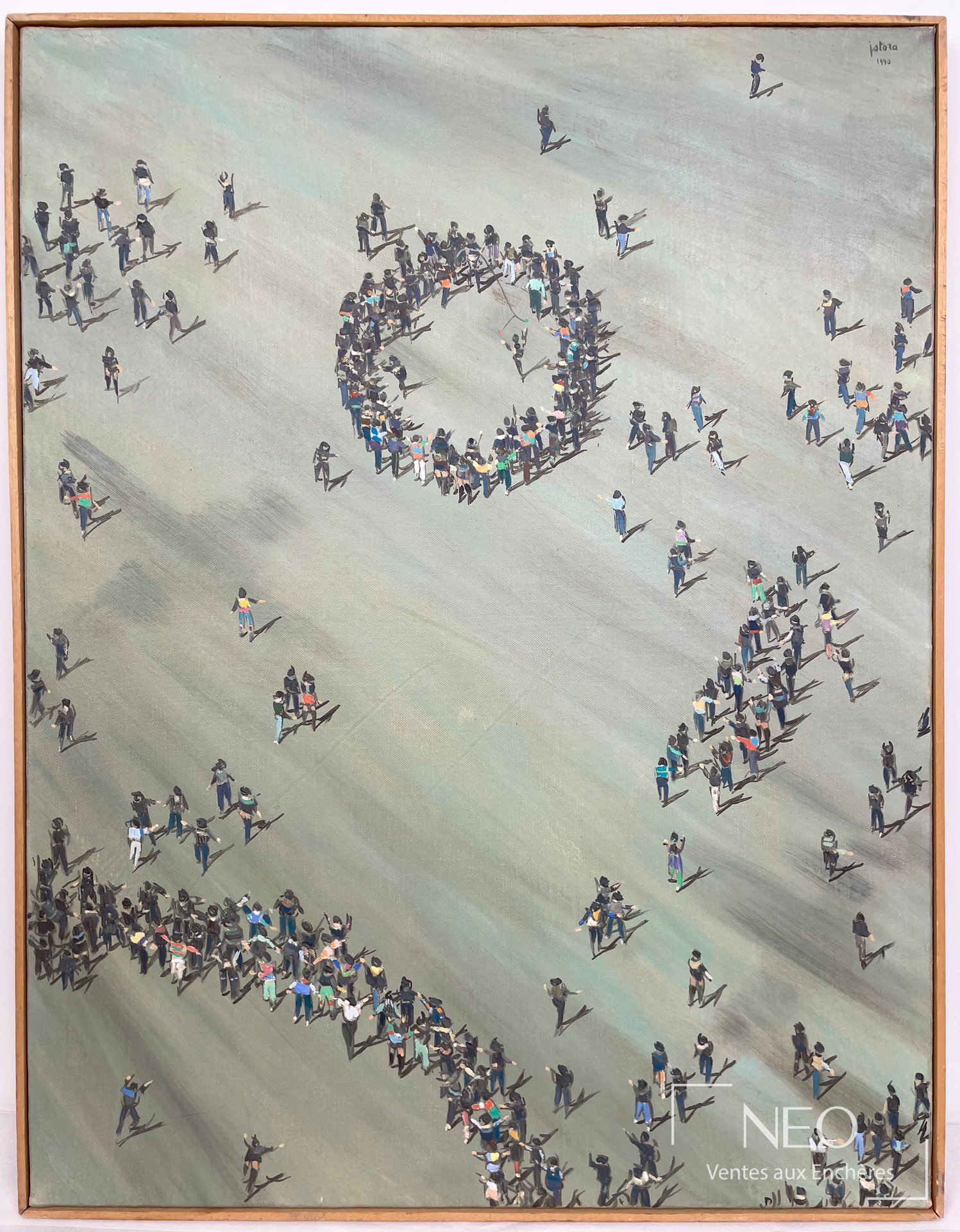 Jean-Pierre STORA, Beaubourg, huile sur toile, 1990