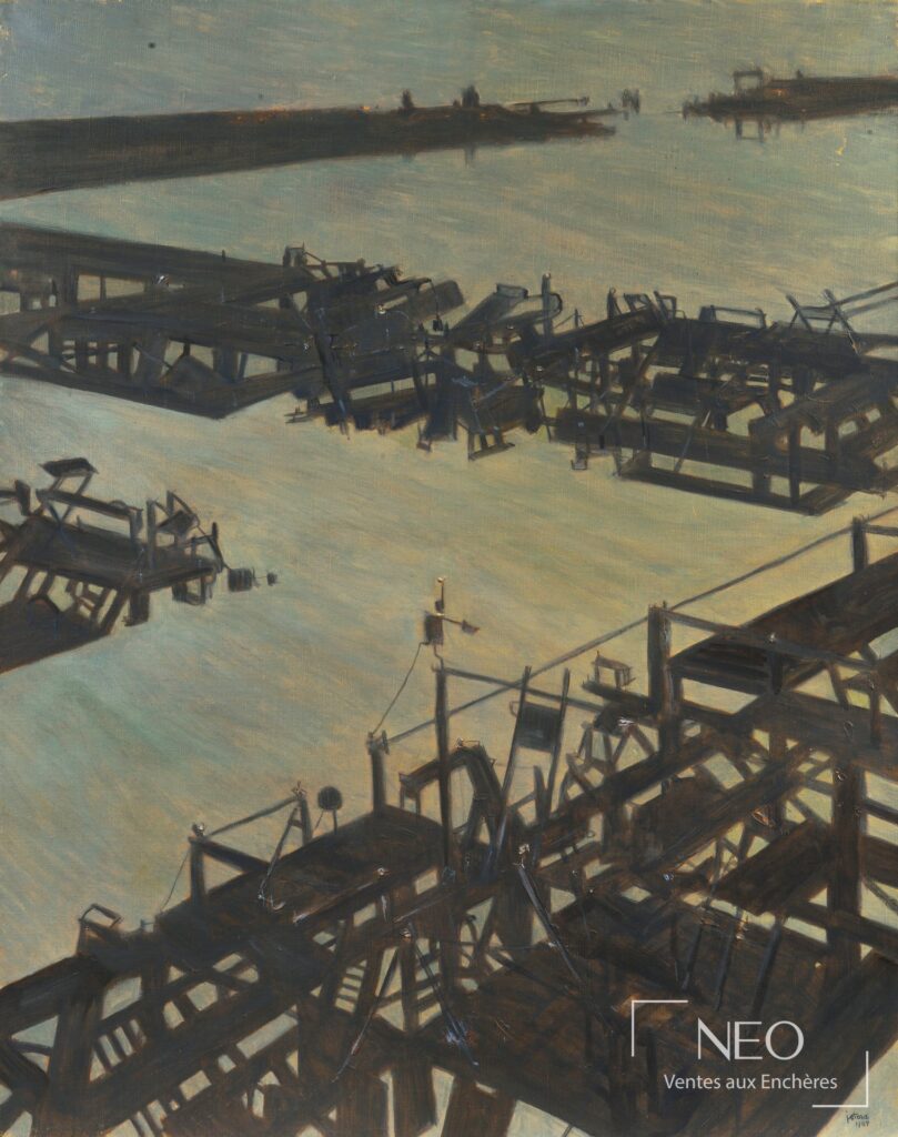 Peinture de port abstrait