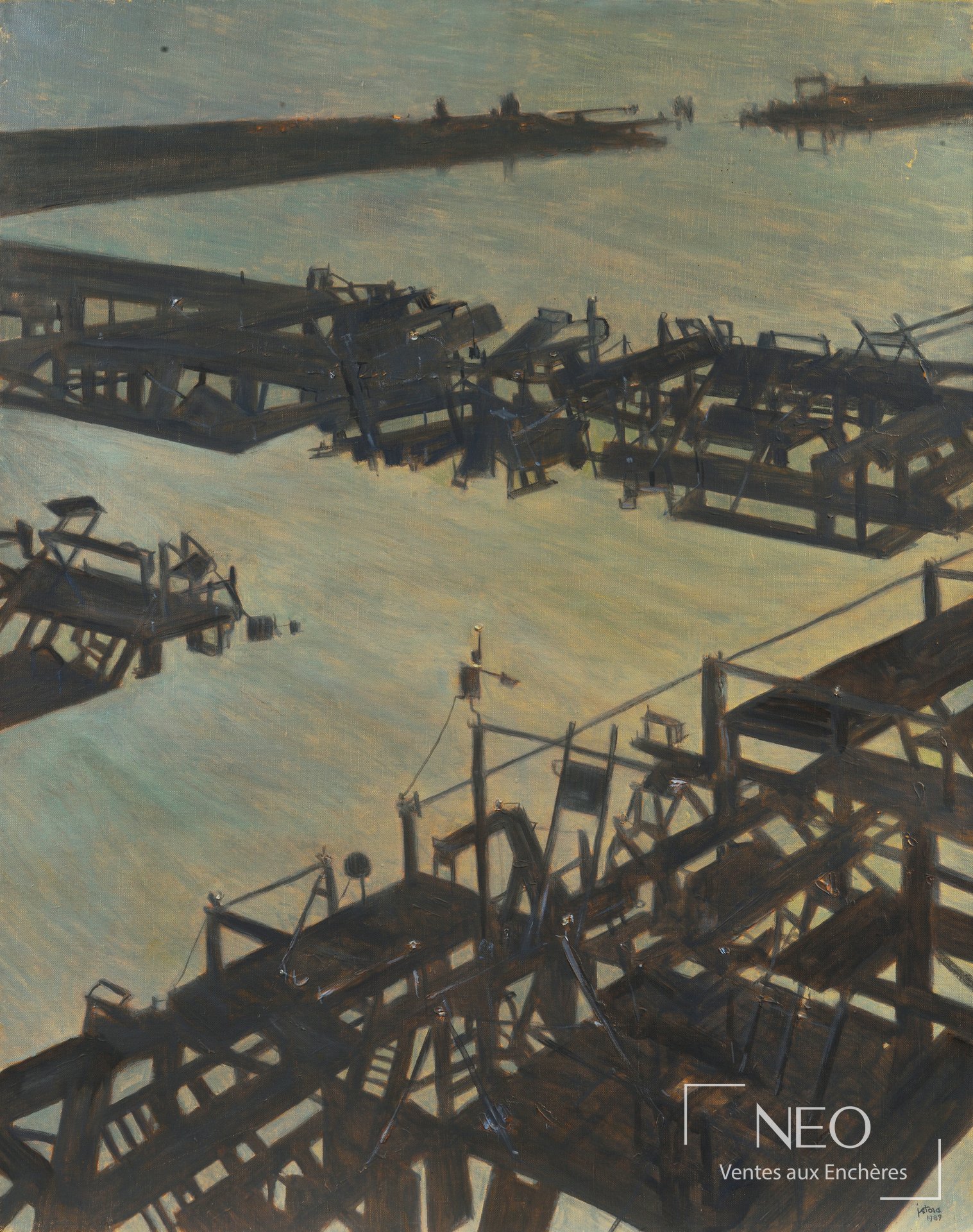 Peinture de port abstrait