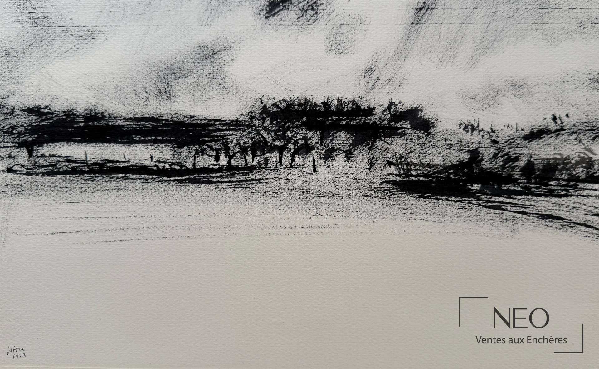 Composition abstraite à l'encre