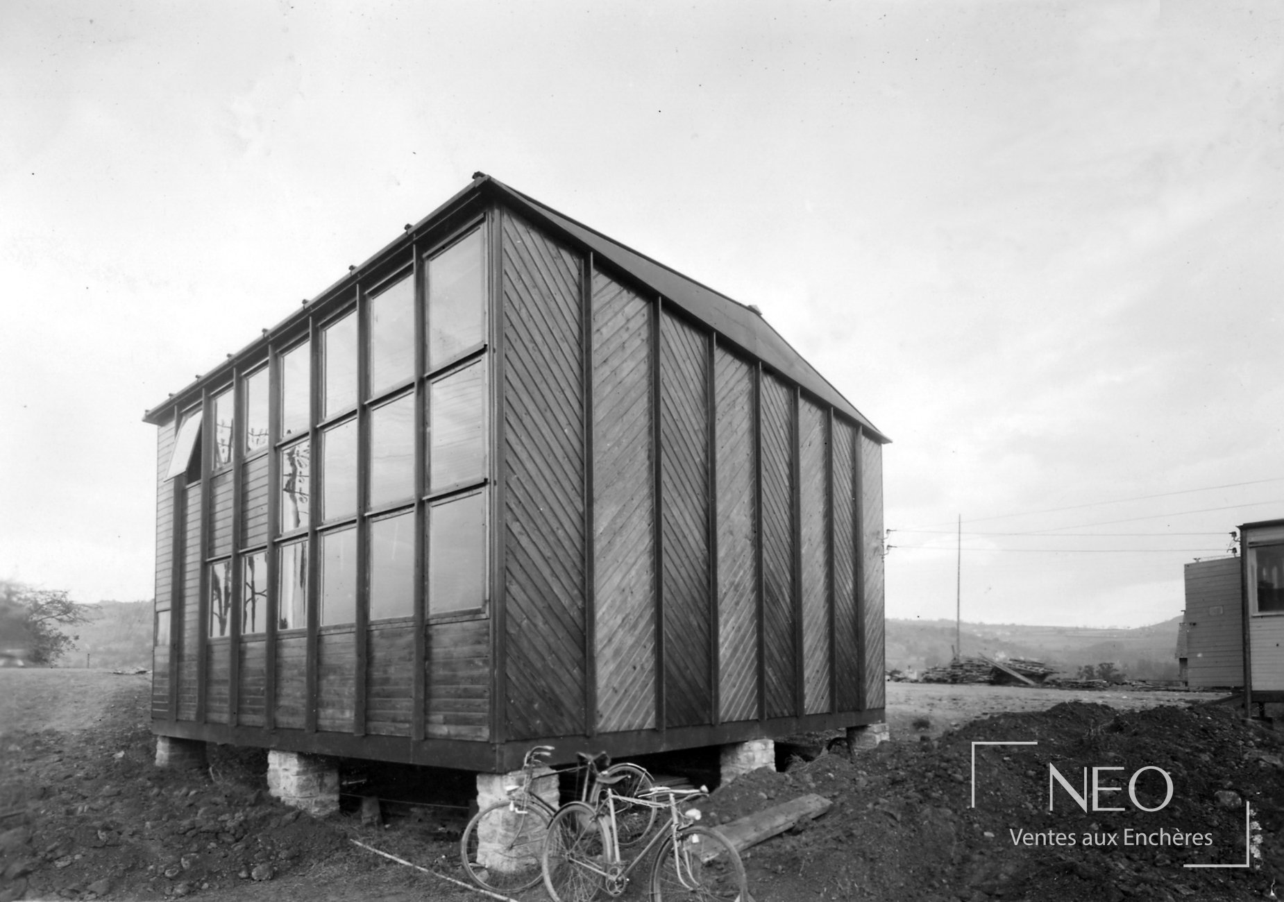 Pavillon démontable vu de l'extérieur