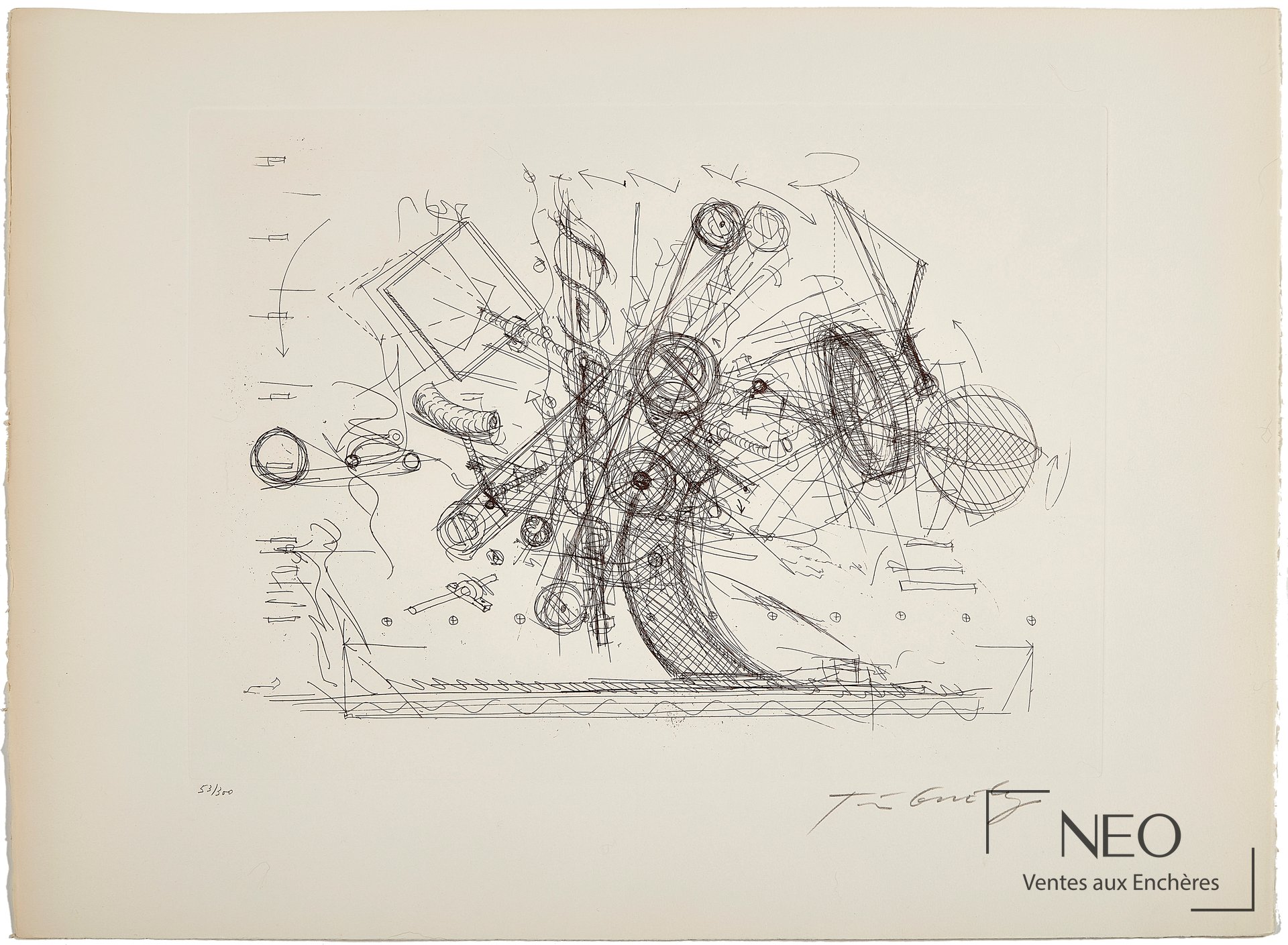 Estampe abstraite de Jean Tinguely