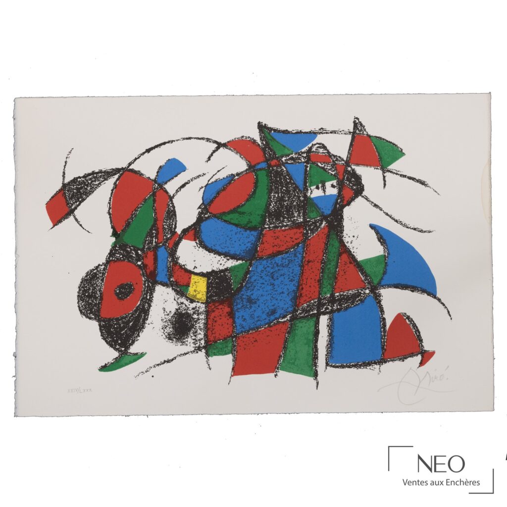 Lithographie en couleurs de Joan Miró
