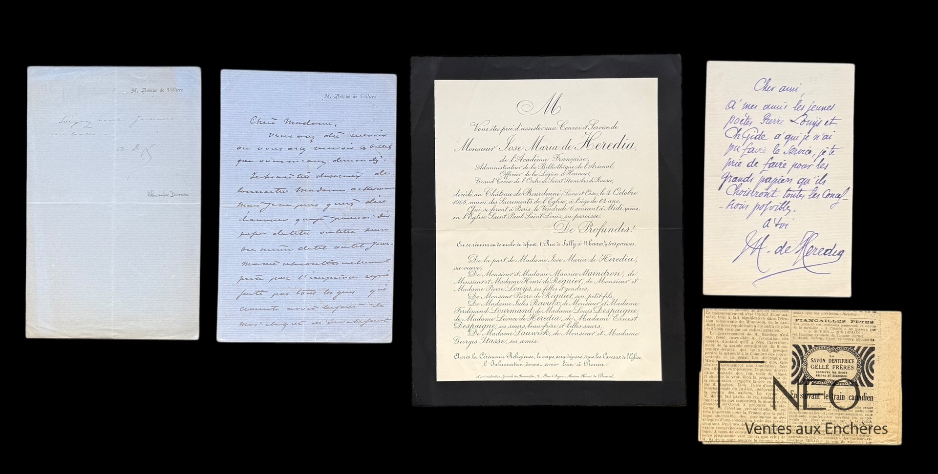 Ensemble de documents manuscrits