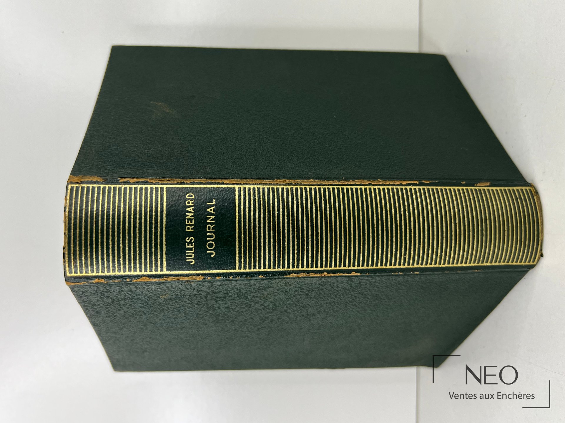 Dos vert sombre titré Jules Renard Journal en lettres dorées
