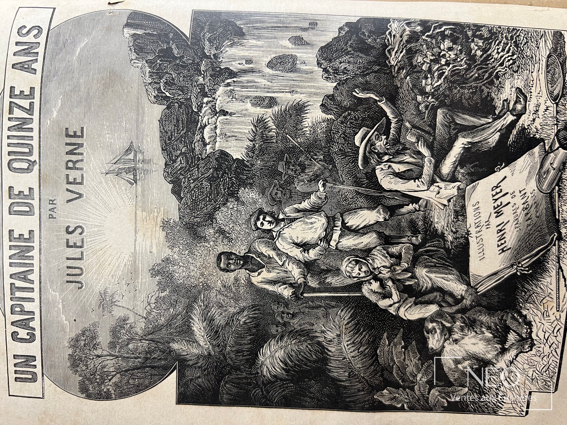 Jules Verne Un capitaine de quinze ans, édition Hetzel illustrée