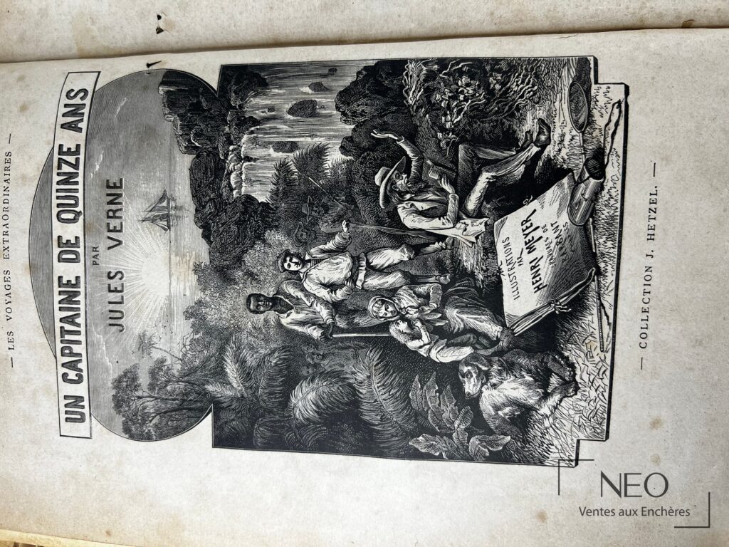 Couverture illustrée d'Un capitaine de quinze ans de Jules Verne