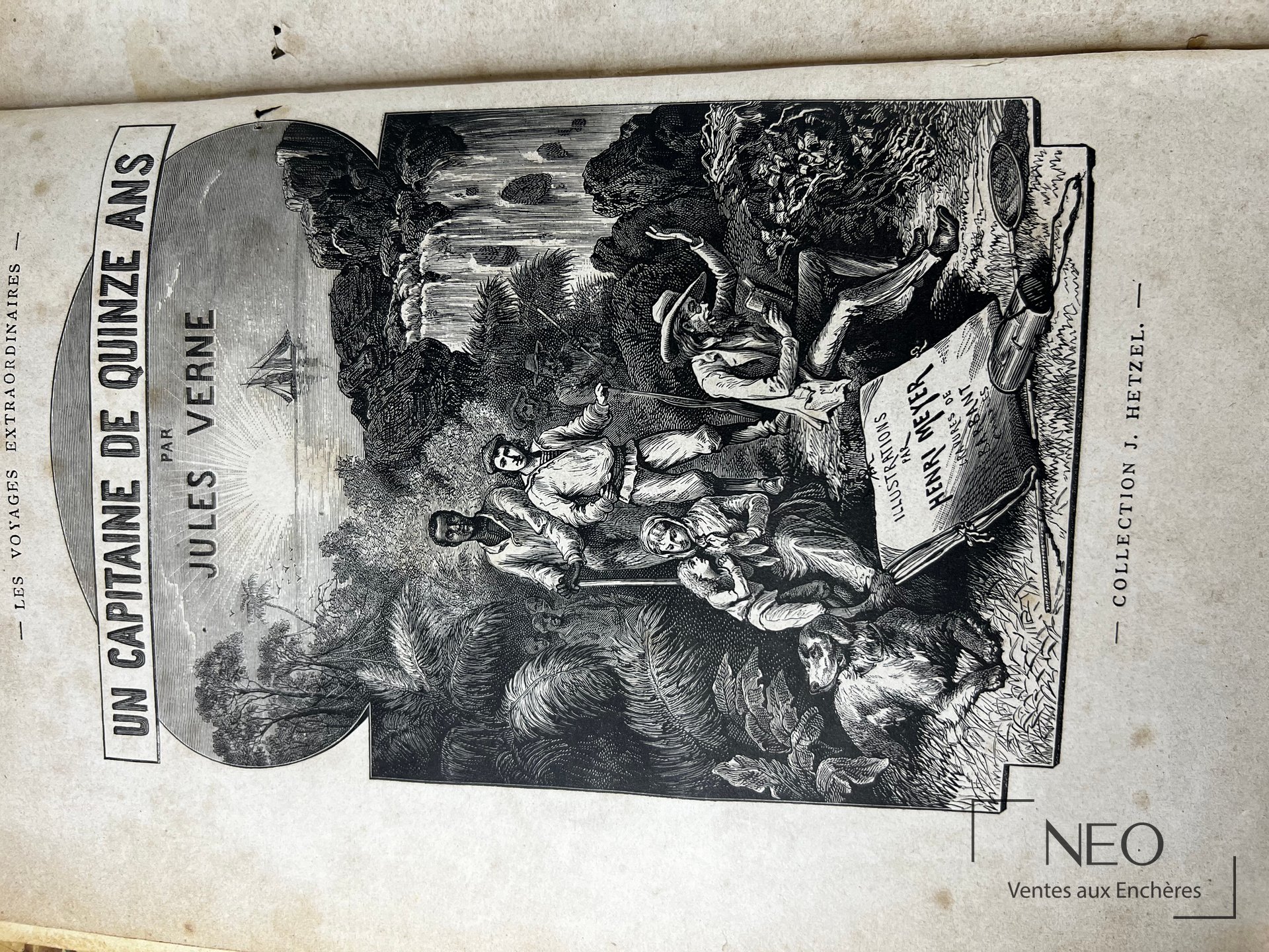 Couverture illustrée d'Un capitaine de quinze ans de Jules Verne